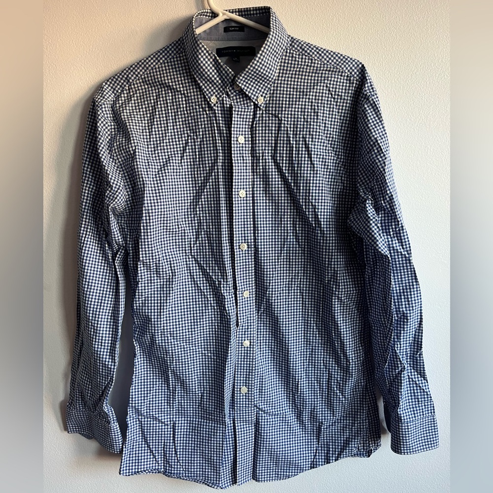 Tommy Hilfiger Blue Checkered Button Down